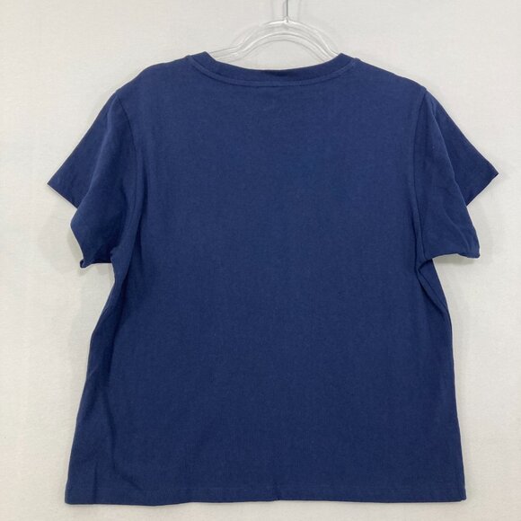 New Chaser Medium Navy Woodstock Bird On Guitar Crew Neck Short Sleeve Tee - Picture 7 of 8